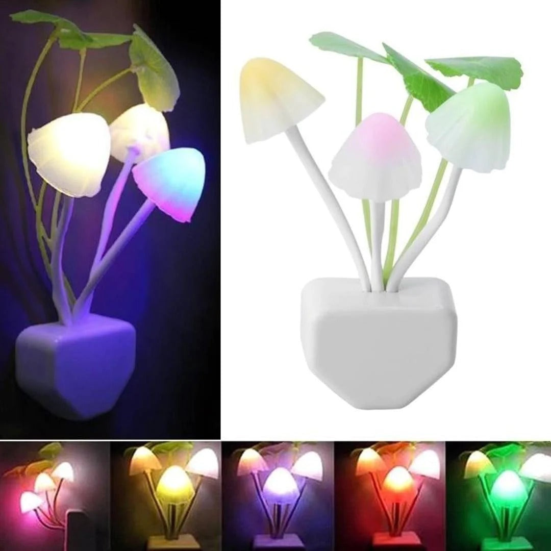 3D Mushroom LED Night Light Sensor Lamp